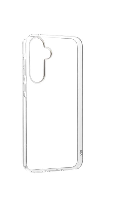 Funda transparente para teléfono, mostrando la forma del teléfono.