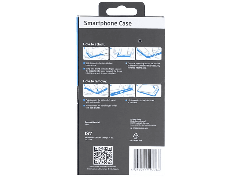 Funda móvil - ISY ISC 1044, Compatible con Samsung, Galaxy A35 5G, Antisalpicaduras, Resistente al Impacto, Transparente – imagen 2