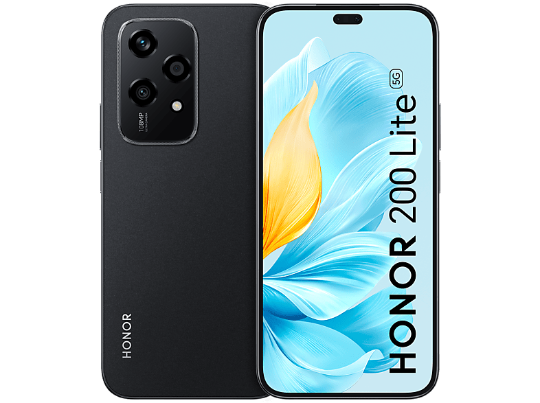 Móvil - Honor 200 Lite 5G, Midnight Black, 256 GB, 8 GB RAM, 6.7