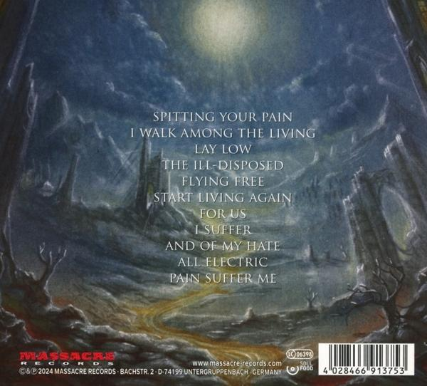Albumcover mit Songtiteln und Hintergrund.