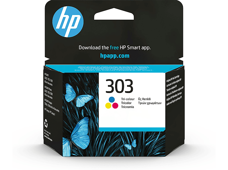 HP 303, cyan/magenta/gelb (T6N01AE#UUS) Tintenpatrone