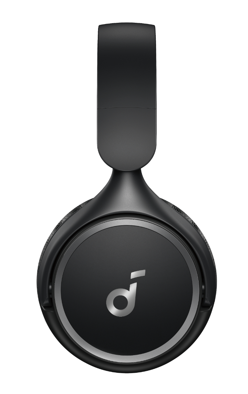 Schwarzer Kopfhörer, Anker-Logo sichtbar, Over-Ear-Design.