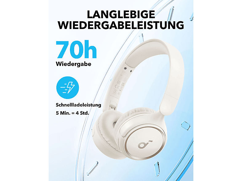 Thumbnail - SOUNDCORE BY ANKER H30i, Over-ear Kabellose On-Ear Kopfhörer Weiß