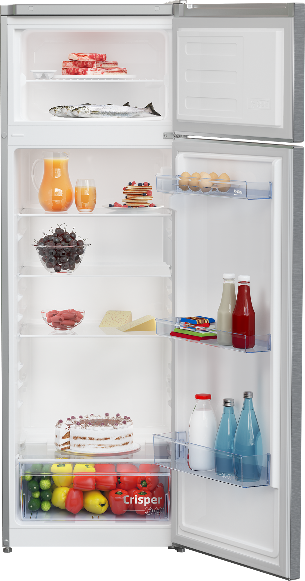 BEKO RDSA280K40SN Felülfagyasztós kombinált hűtőszekrény