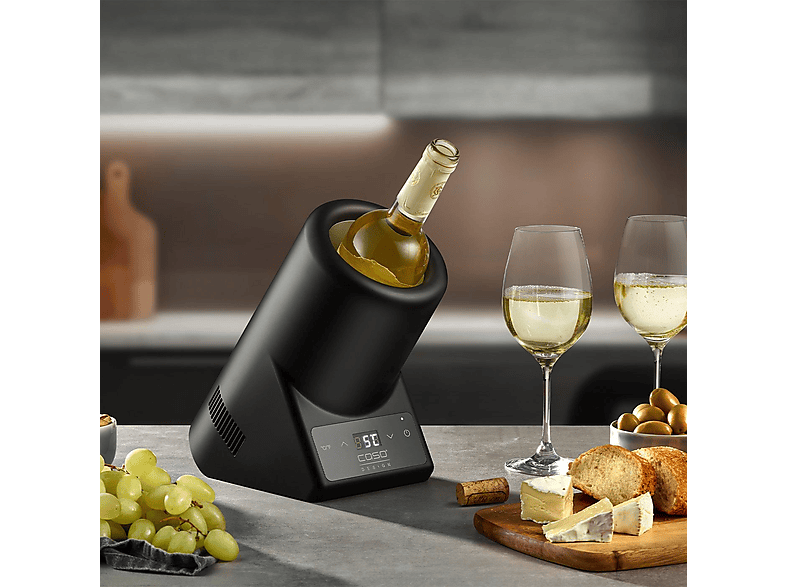 Caso 615 Vinocase Weinkühler (5 - 18 °C, Schwarz, für 1 Flasche von bis zu 9 cm Ø ) — Foto 4 von 4