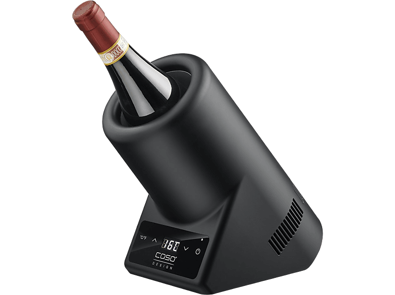 Caso 615 Vinocase Weinkühler (5 - 18 °C, Schwarz, für 1 Flasche von bis zu 9 cm Ø )
