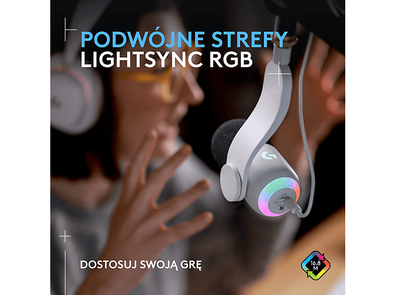 Mikrofon LOGITECH Yeti GX Superkardioidalny Biały – zdjęcie 2