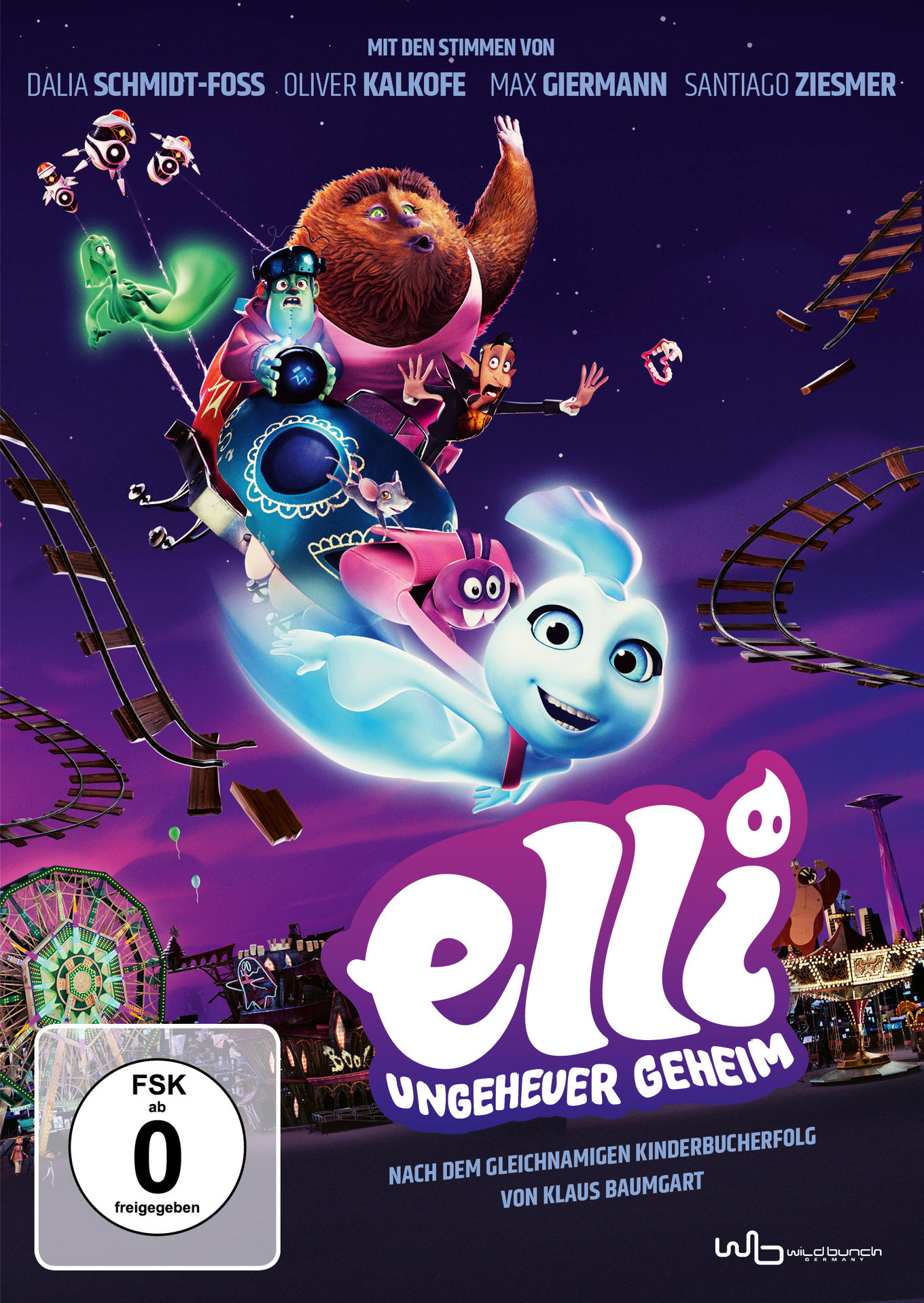 Filmplakat mit animierten Charakteren und Titel in Deutsch.
