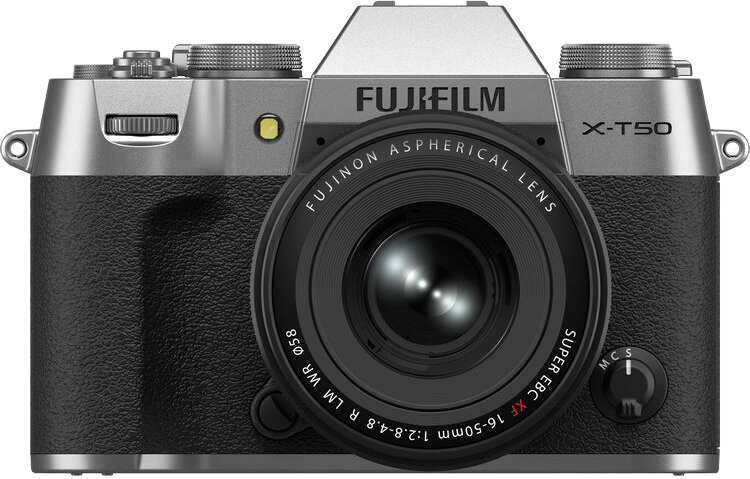 FUJIFILM X-T50/XF16-50mm Tükör nélküli cserélhető objektíves fényképezőgép váz és objektív kit, ezüst