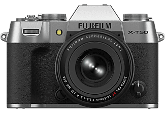 FUJIFILM X-T50/XF16-50mm Tükör nélküli cserélhető objektíves fényképezőgép váz és objektív kit, ezüst