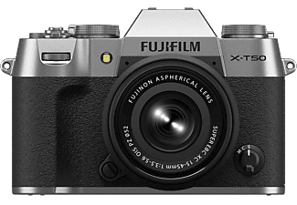 FUJIFILM X-T50/XC15-45mm Tükör nélküli cserélhető objektíves fényképezőgép váz és objektív kit, ezüst