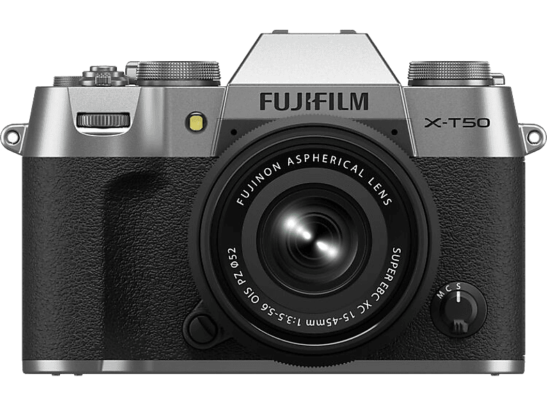 FUJIFILM X-T50/XC15-45mm Tükör nélküli cserélhető objektíves fényképezőgép váz és objektív kit, ezüst