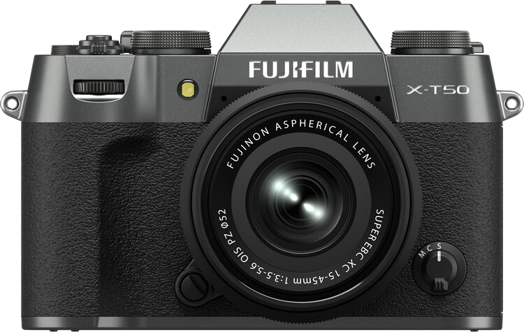 FUJIFILM X-T50/XC15-45mm Tükör nélküli cserélhető objektíves fényképezőgép váz és objektív kit, szénszürke
