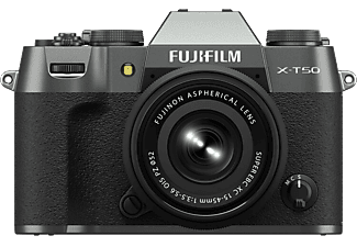 FUJIFILM X-T50/XC15-45mm Tükör nélküli cserélhető objektíves fényképezőgép váz és objektív kit, szénszürke