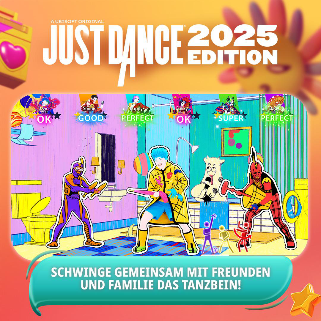 Just Dance 2025 Spielbildschirm zur Auswahl eines Coaches.