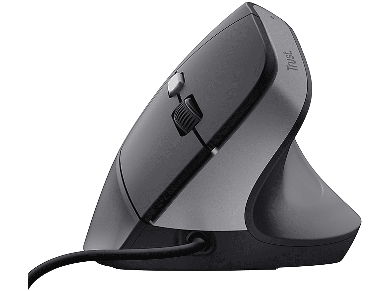 MOUSE TRUST BAYO II ERGON MOUSE, Collegamento USB, Ingresso: Otticamente a mezzo LED, Scrolling 2 direzioni, Risoluzione max 2400 dpi, forma ergonomica, Black