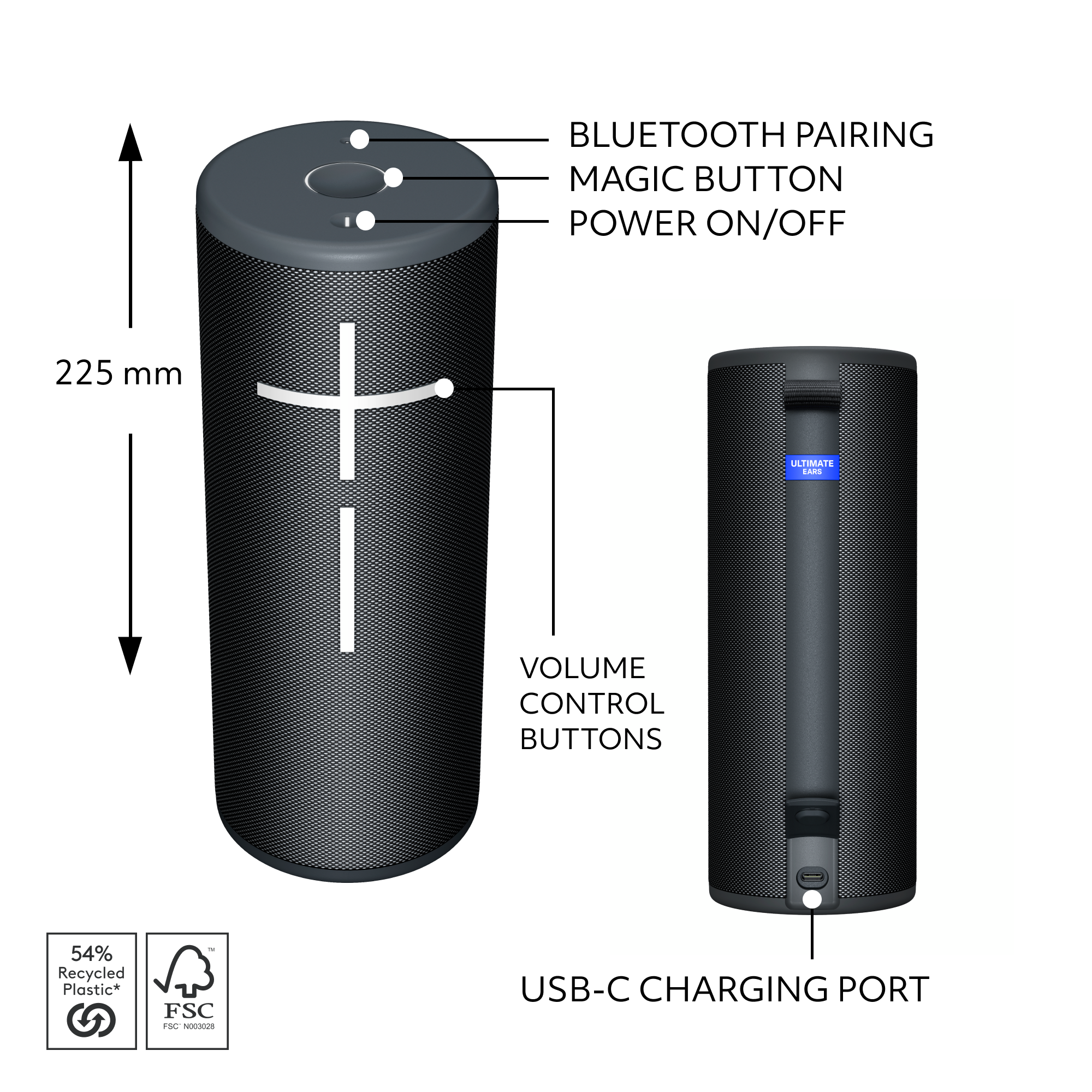 【4台同時再生可】ULTIMATE EARS MEGABOOM 3 クラウド L Ultimate Ears、水に浮く360度Bluetoothスピーカー「MEGABOOM 3