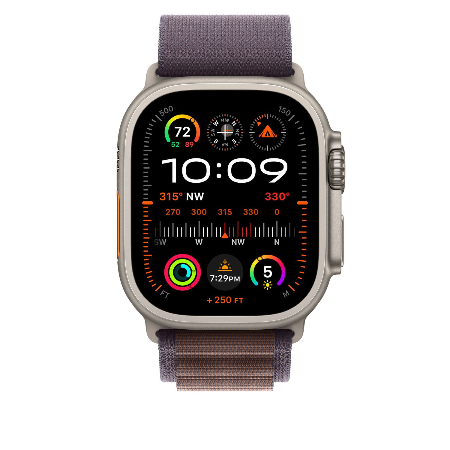 APPLE Bracelet pour Apple Watch 49 mm Indigo Alpine Loop M (MT5Q3ZM/A)