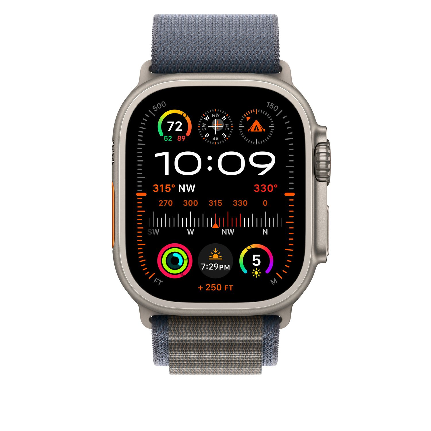 APPLE Bracelet pour Apple Watch 49 mm Blue Alpine Loop M (MT5L3ZM/A)