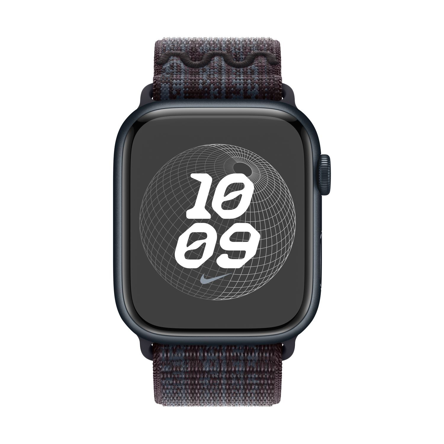 APPLE Armband voor Apple Watch 45 mm Nike Sport Loop Black/Blue (MUJX3ZM/A)