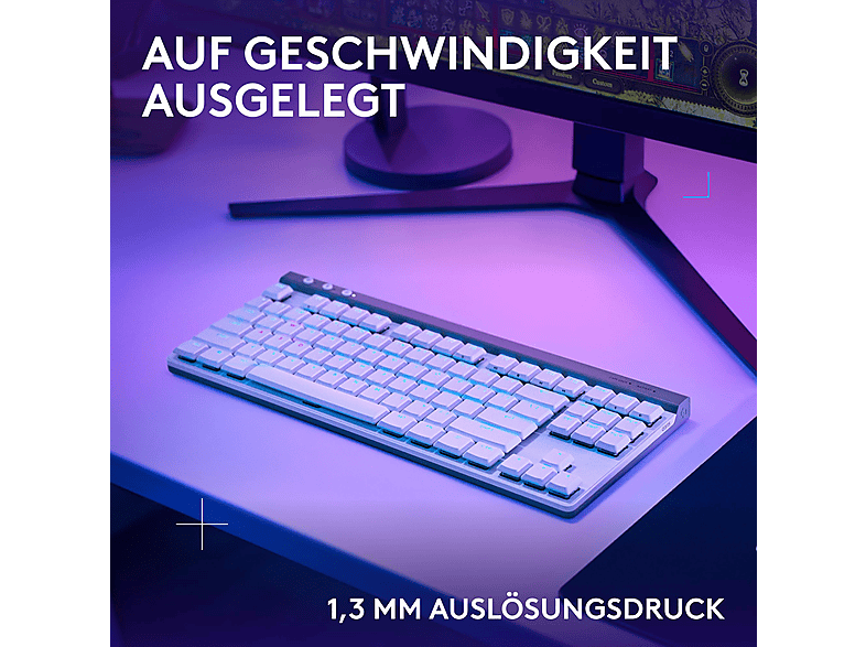 Thumbnail - LOGITECH G515 LIGHTSPEED TKL Tactile, Gaming Tastatur, Mechanisch, Sonstiges, kabellos, White