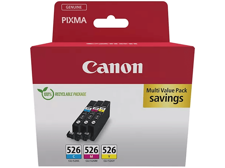 CANON CLI-526 C/M/Y (3x9 ml) színes tintapatron multipack (4541B018)