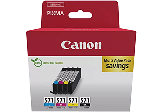 CANON CLI-571 BK/C/M/Y (4x7 ml) fekete+színes tintapatron multipack (0386C008)