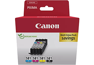 CANON CLI-581 BK/C/M/Y (4x5,6 ml) fekete+színes tintapatron multipack (2103C007)