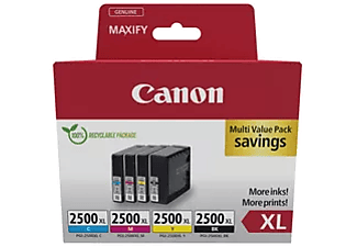 CANON PGI-2500XL (70,9 ml + 3x19,3 ml) Bk/C/M/Y fekete+színes tintapatron multipack (9254B010)