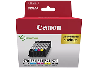 CANON PGI-570 PGBK (15 ml) + CLI-571 C/M/Y/Bk (4x7 ml) fekete+színes tintapatron multipack (0372C006)