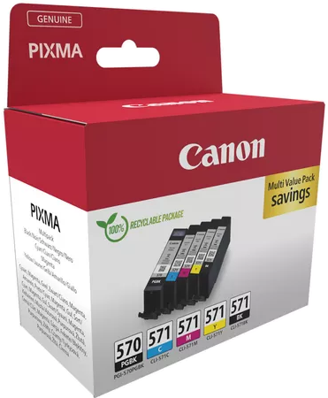 Canon PIXMA tintapatronok piros-fehér dobozban.