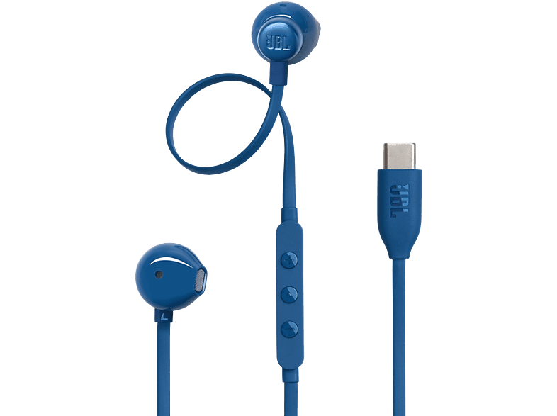 JBL Tune 305C, Intraurales, Bluetooth, Con cable, Micrófono, Blue