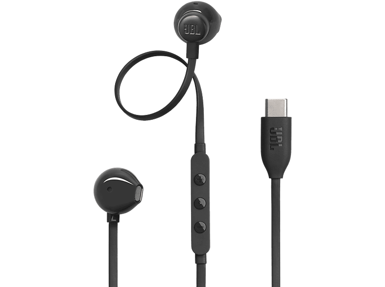JBL Tune 305C, Intraurales, Bluetooth, Con cable, Micrófono, Black
