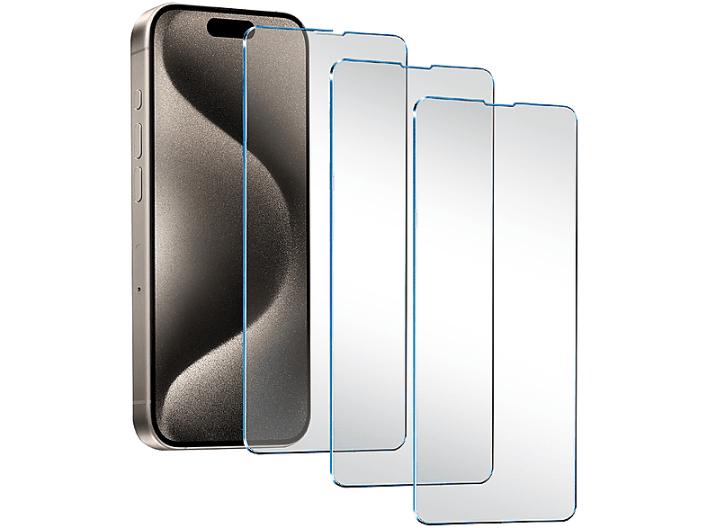 Mobitel Vetro Temperato Privacy Per IPhone 15 Plus (3 Pezzi) - 9H Antigraffio, Anti-spia