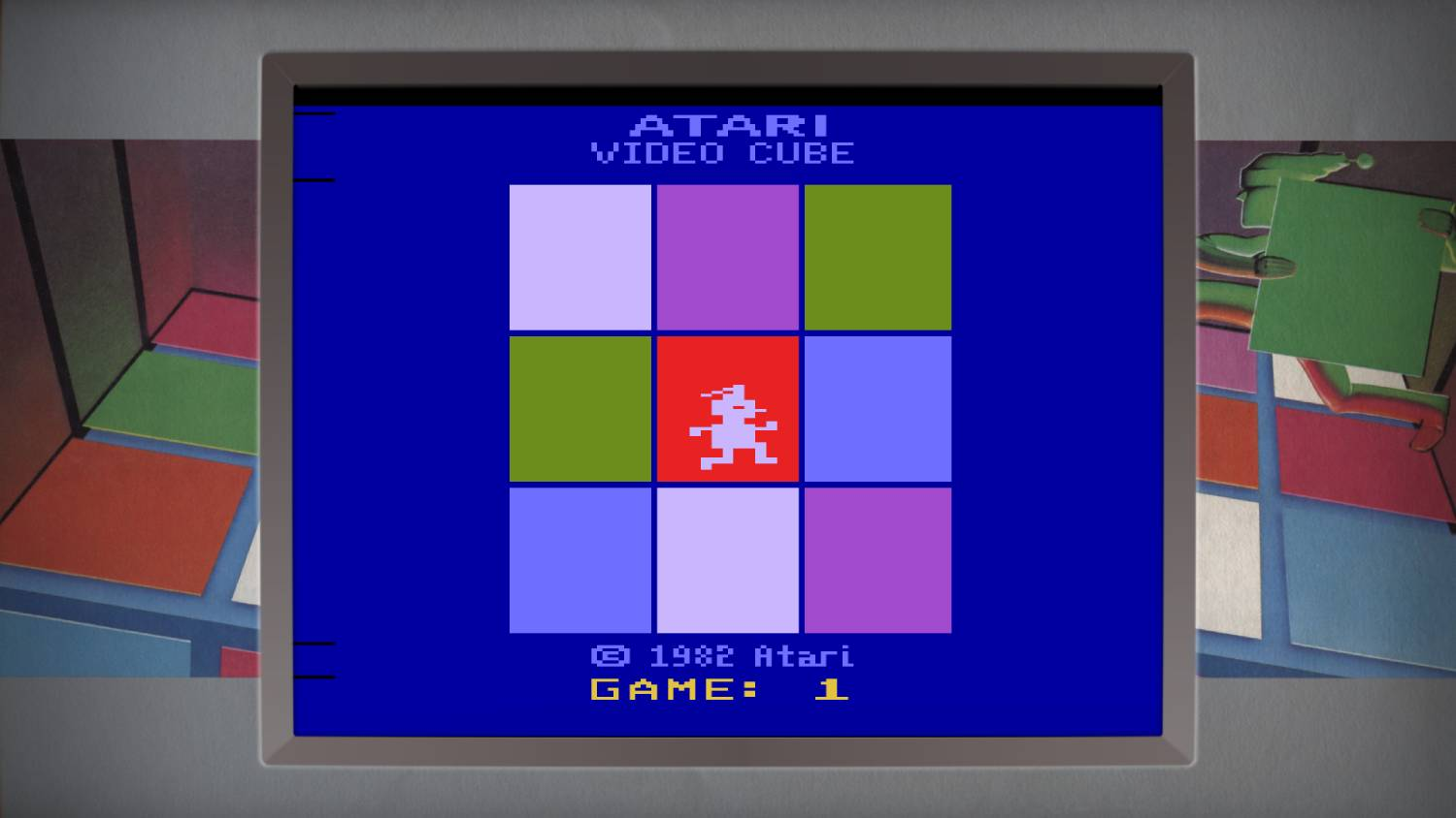 Una pantalla que muestra un videojuego retro.