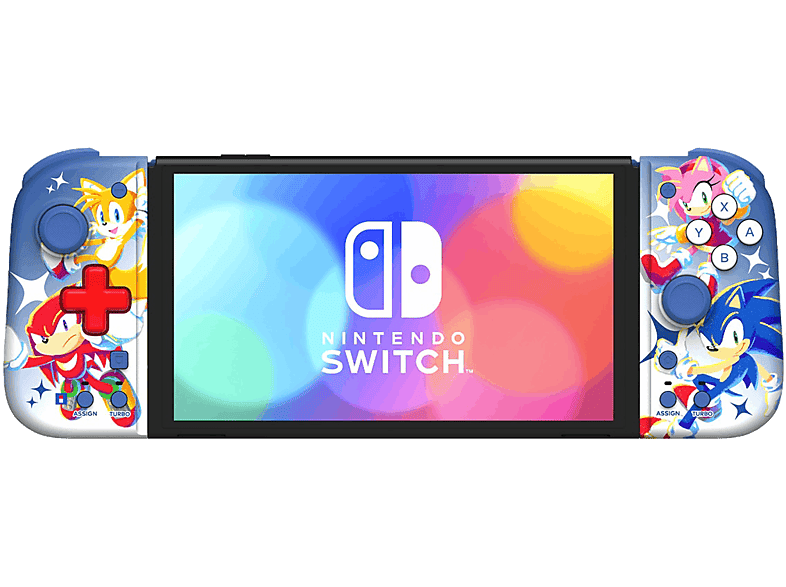 Mando Nintendo Switch - Hori Split Pad Compact, Switch, Para modo portátil, Joy Con, Licencia oficial, Multicolor