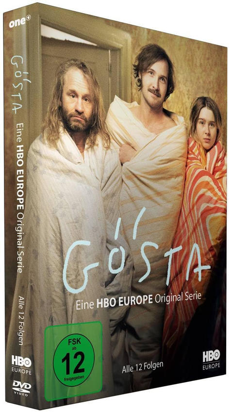 DVD-Box-Set einer Fernsehserie mit drei in Decken gehüllten Personen.