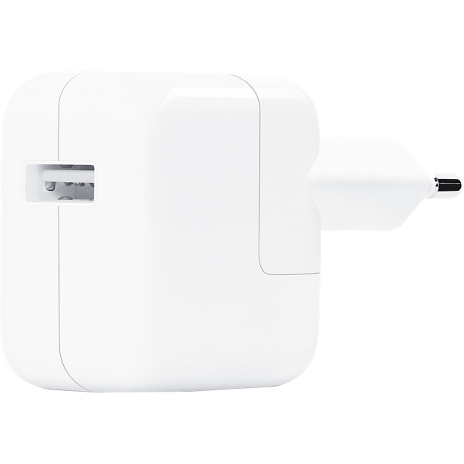 Prise de chargeur USB Apple blanche avec un port USB.