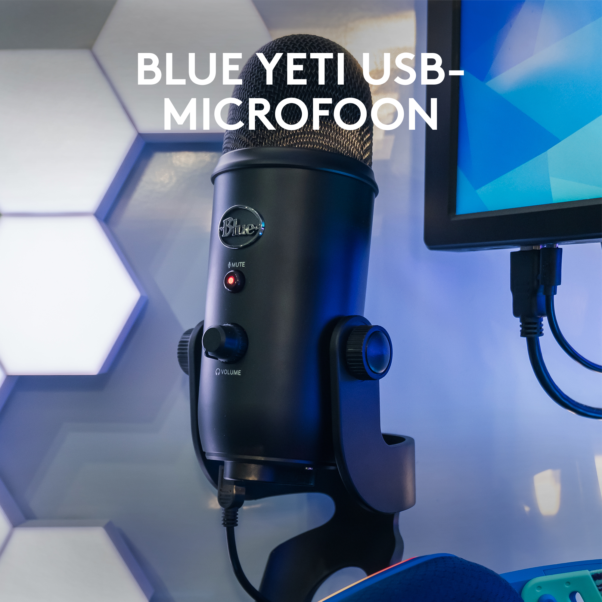 BLUE MIC Streamingmicrofoon kit Yeti Game Blackout (988-000528)