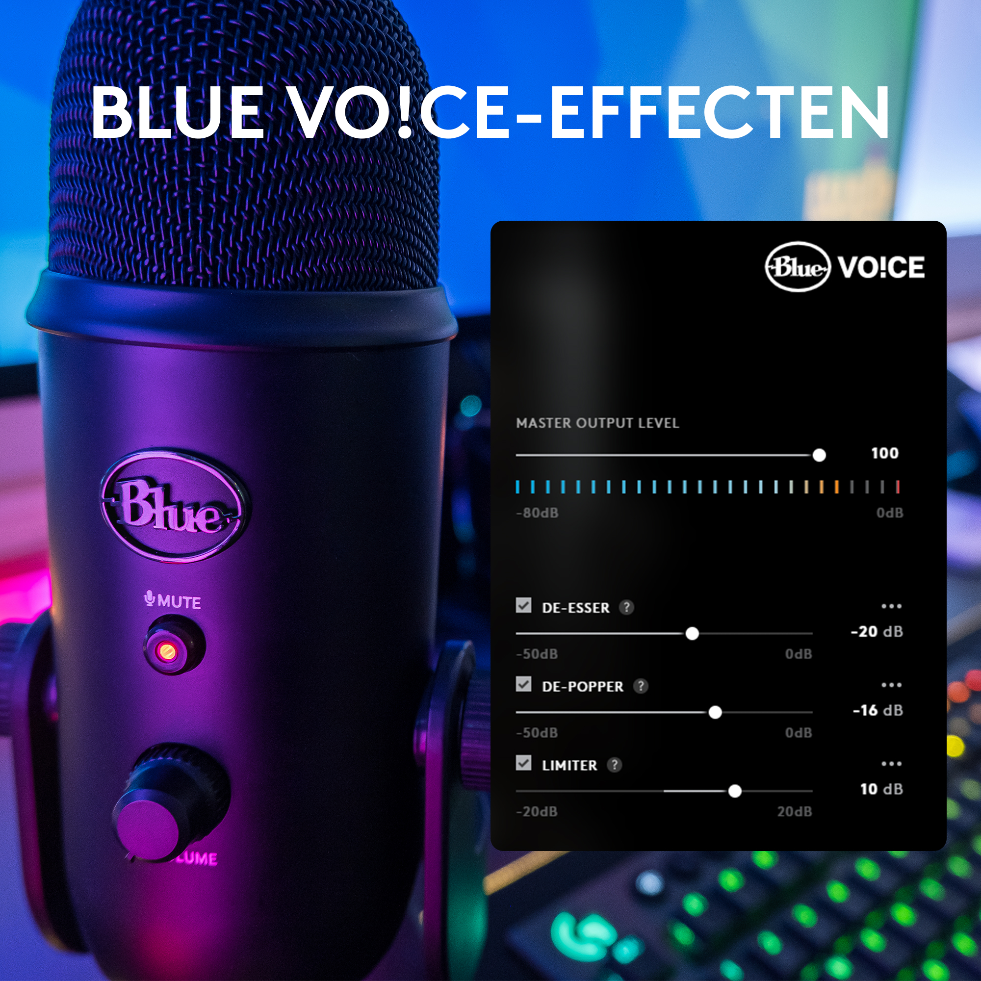 BLUE MIC Streamingmicrofoon kit Yeti Game Blackout (988-000528)