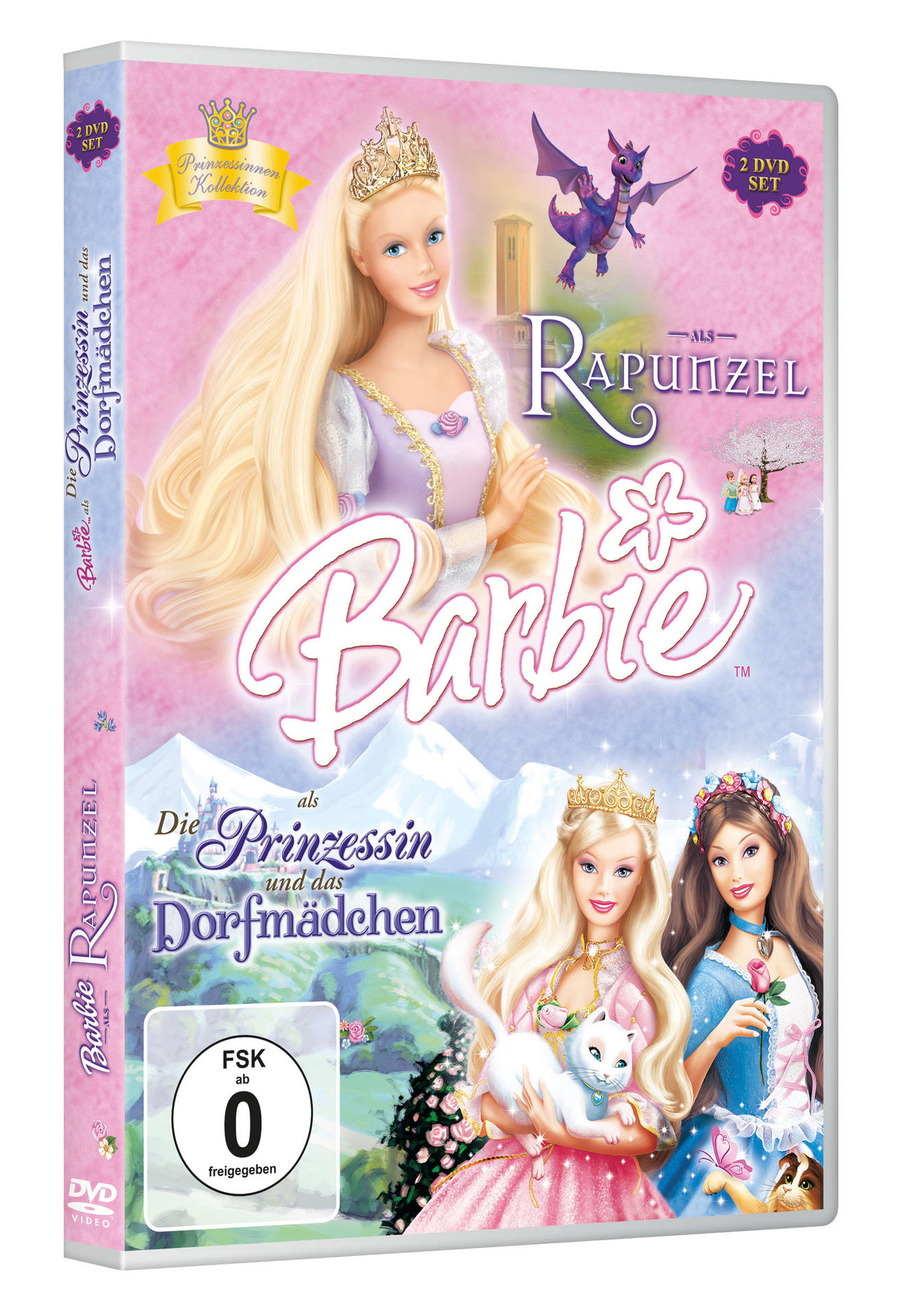 Barbie als Die Prinzessin und das Dorfmädchen DVD-Cover mit Barbie.