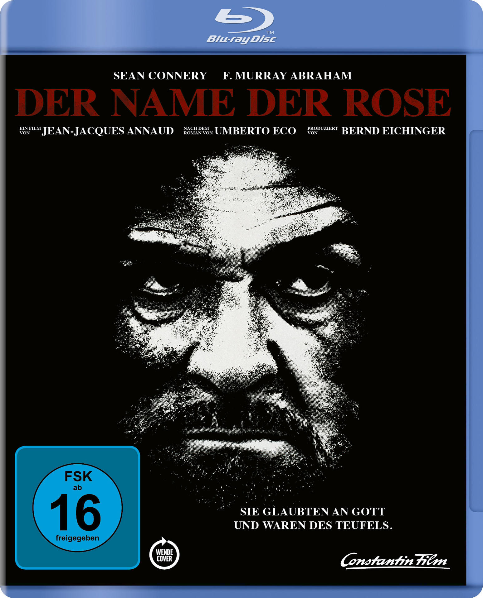 Filmcover mit Sean Connery. Dunkles Bild, schwarzer Hintergrund und blaue Hülle.