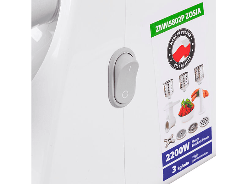 Zelmer Zosia ZMM5802P 2200W 3 sitka Szatkownica – zdjęcie 2