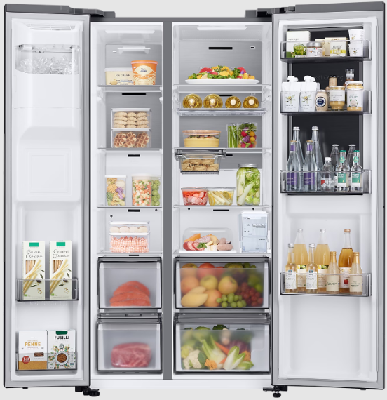Lodówka Side by Side SAMSUNG RH68DG855DB1EF 178cm Grafitowy No Frost Food Showcase