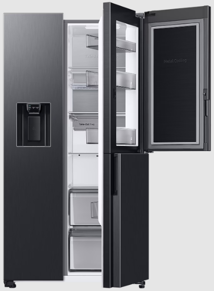 Lodówka Side by Side SAMSUNG RH68DG855DB1EF 178cm Grafitowy No Frost Food Showcase