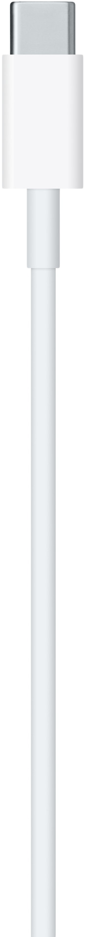 Weißes Kabel mit USB-C-Anschluss. Das Kabel ist gerade und zylindrisch.