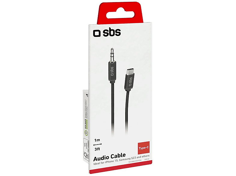 SBS 20910 USB-Type-C Audio Adapter auf 3,5mm Klinkenstecker, 1m; Audio Kabel — Foto 2 von 2