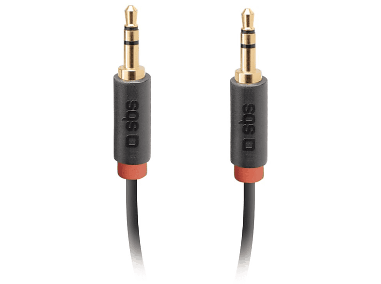 SBS 03091 3,5mm Klinkenkabel, 1,5m, vergoldet; Audio Kabel