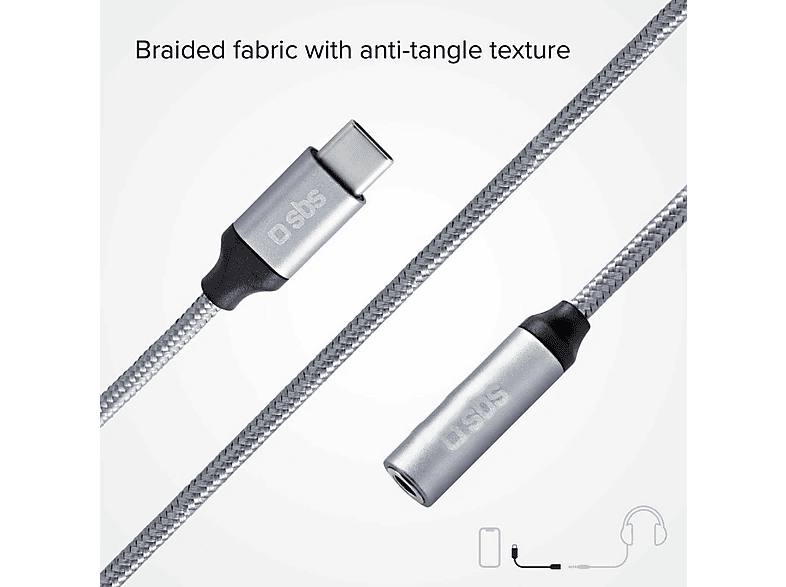 SBS 91654 USB-Type-C Audio Adapter auf 3,5mm Kopfhöreranschluss, 0,15m — Foto 2 von 4