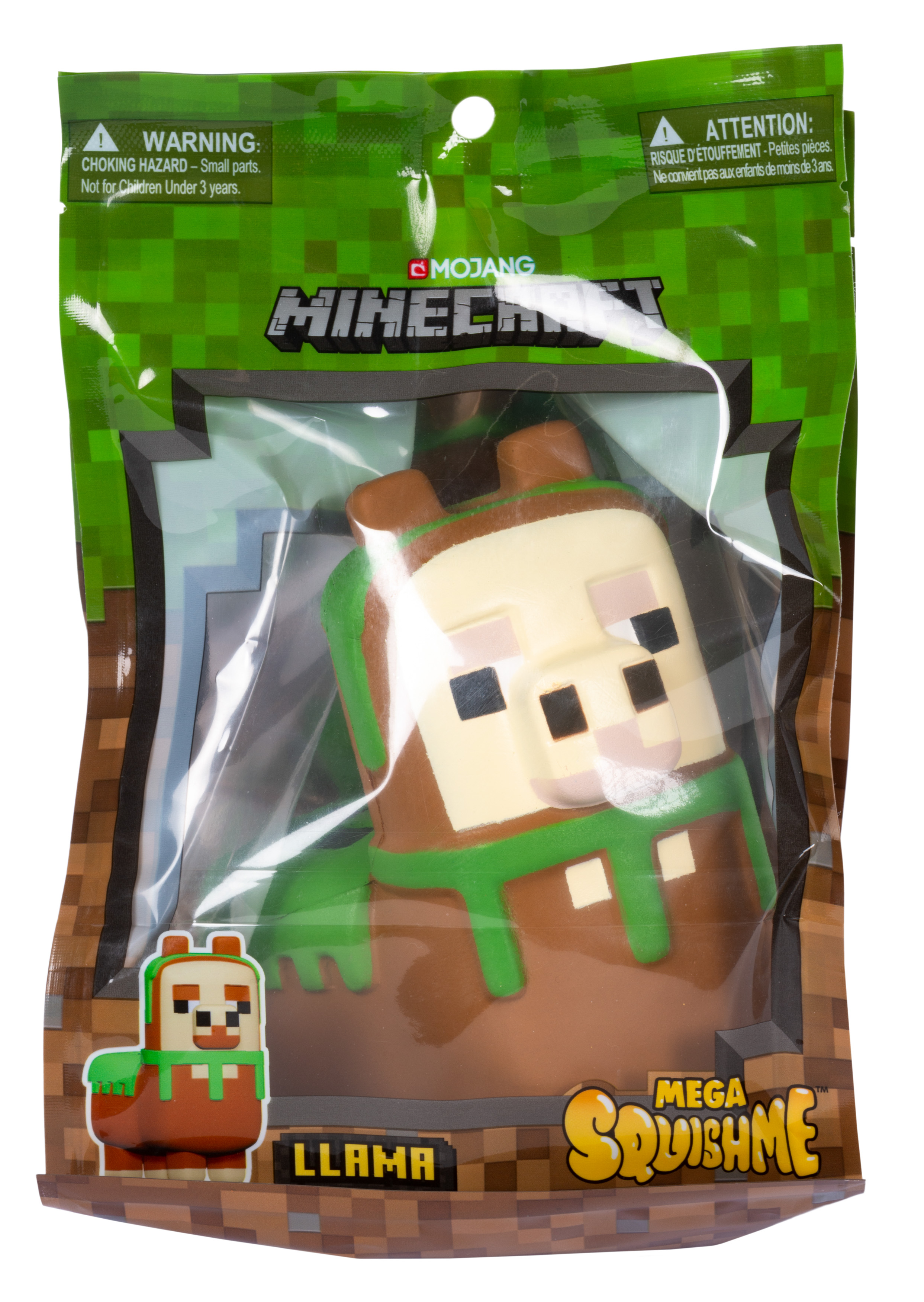 Minecraft Llama Squishy-Spielzeug in Verpackung.